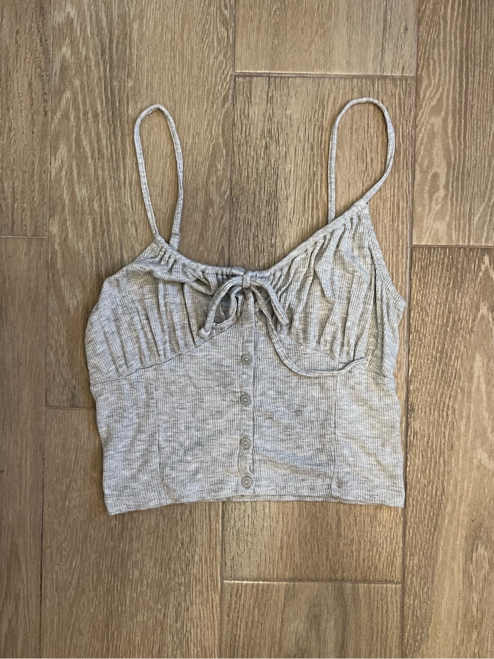 American Eagle Cropped Tie-Front Corset Cami